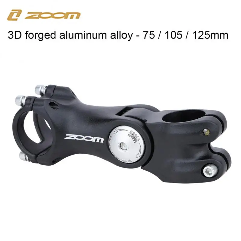 ZOOM Bicycle Stem 75/105/125MM Aluminum Alloy Mountain Bike Adjusting