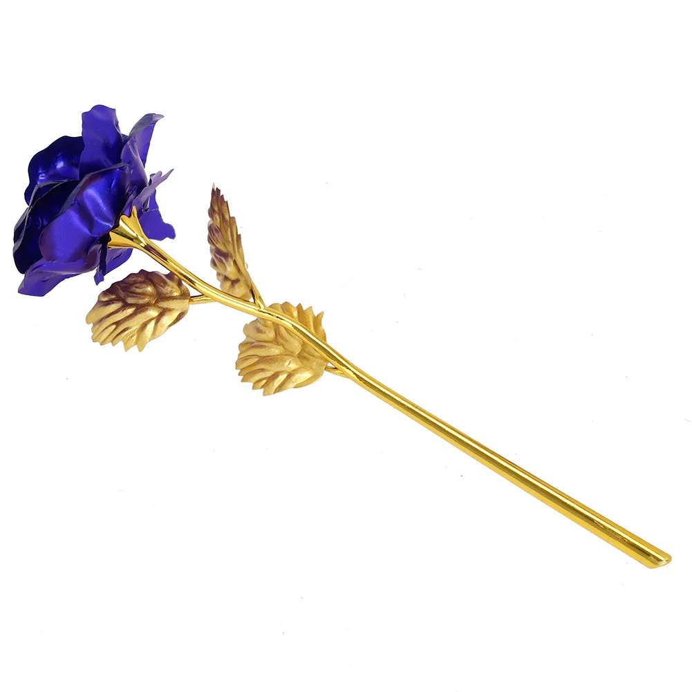 24K Gold Foil Multi-Color Artificial Rose - Elegant Floral Décor