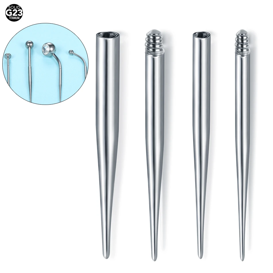 Titanium Taper Piercing Stretching Tool Internally Threaded Insertion