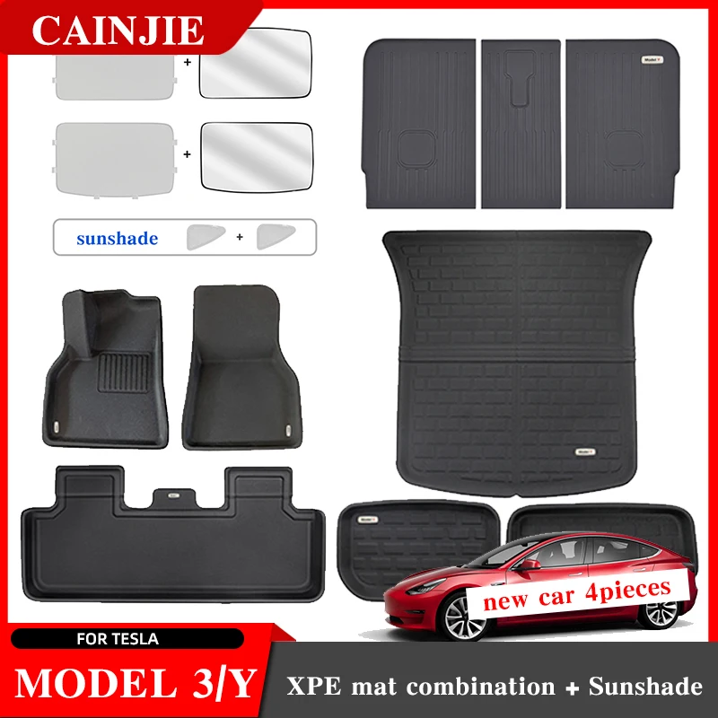 XPE Floor Mats For Tesla Model 3 2023 Left Right Driving Waterproof