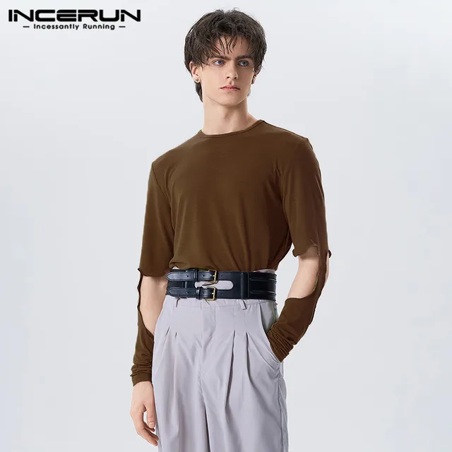 INCERUN Tops 2023: 세련되고 편안한 남성을 위한 미국 스타일 티셔츠