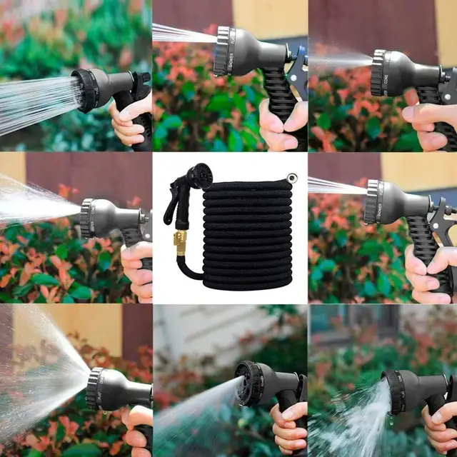 Kerti Tömlő Kibővíthető Mágikus Rugalmas Víztömlő -Tömlő Műanyag Tömlők Cső Spray -Pisztolyral Az Öntözésig - Image 5
