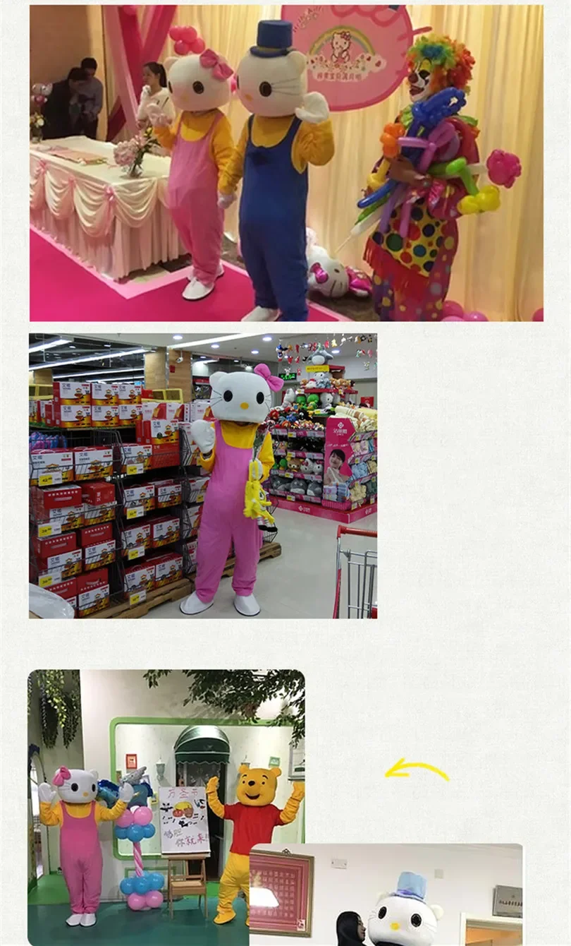 Cosplay Kitty cat Cartoon character costume Mascot Costume Advertising Ceremony Costume Fancy Dress Party Animal carnival props 4