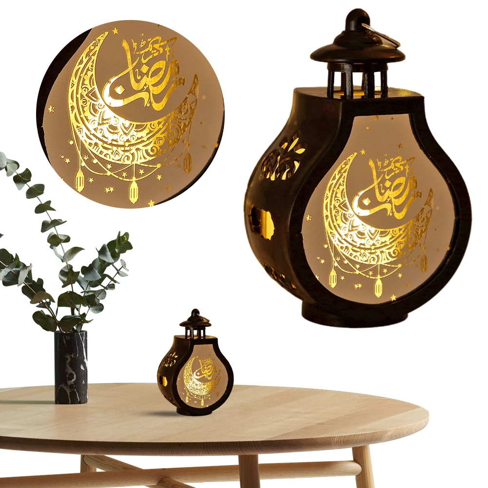 

Ramadan Decorative Lantern Battery Powered Moon Star Lamp Eid Mubarak Light Ornament Islamic Muslim Party Decoration