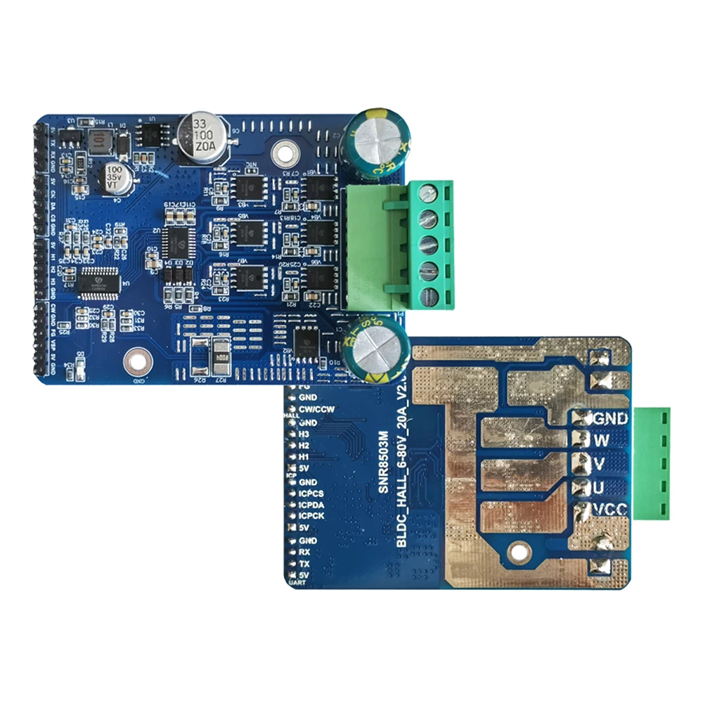BLDC 3 상 DC 브러시리스 모터 컨트롤러, PWM 고출력, 홀 모터 제어, 드라이버 보드 모터 레귤레이터, DC 6-80V, 1600W, 20A