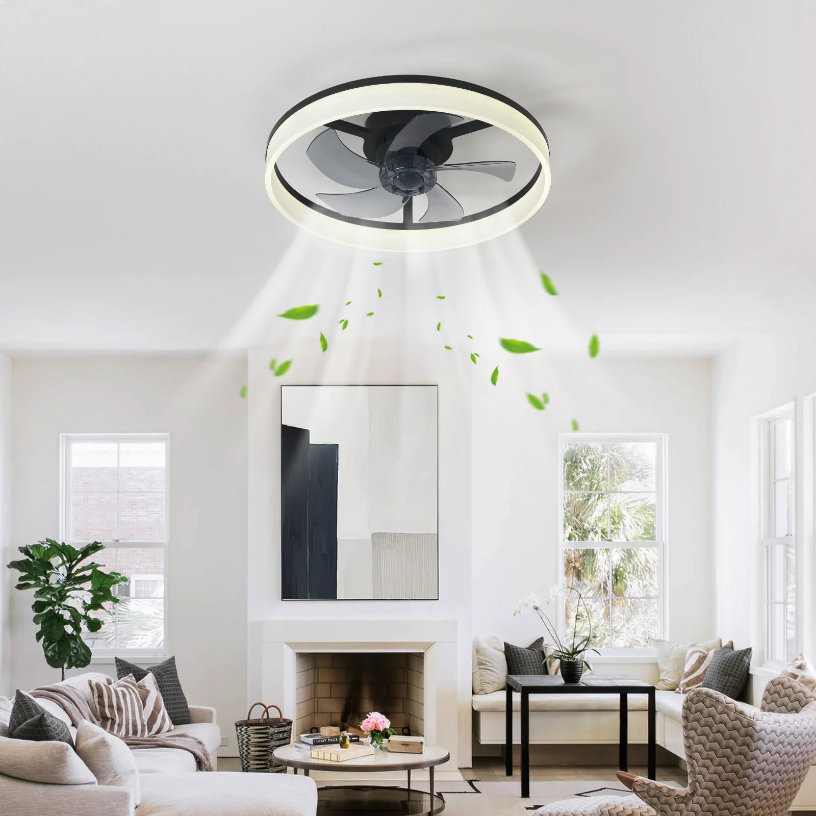 Plafoniera LED con ventilatore retrattile e telecomando - Vieni da Marco