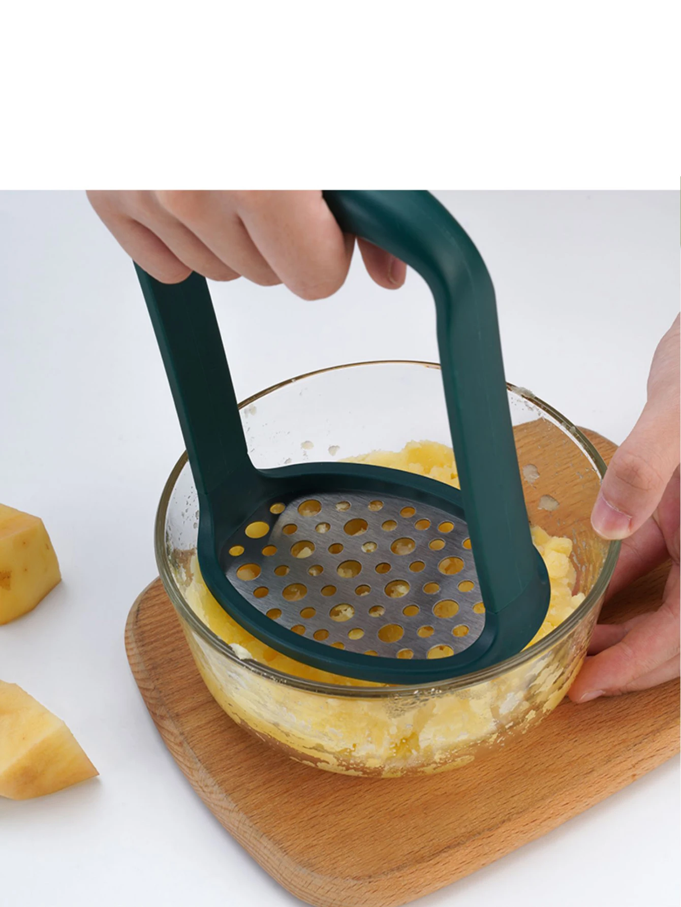 Pressed Potato Masher Ricer Puree Juice Maker Potatoes Mud Pusher Smooth Musher Fruit Machine Kitchen Gadgets WORTHBUY Potato Masher