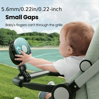 Xiaomi Mini Portable Stroller Fan Detachable 3 Speed ​​Rechargeable 360° Rotating Cooling Fan for Car Seat Baby Crib Travel 2