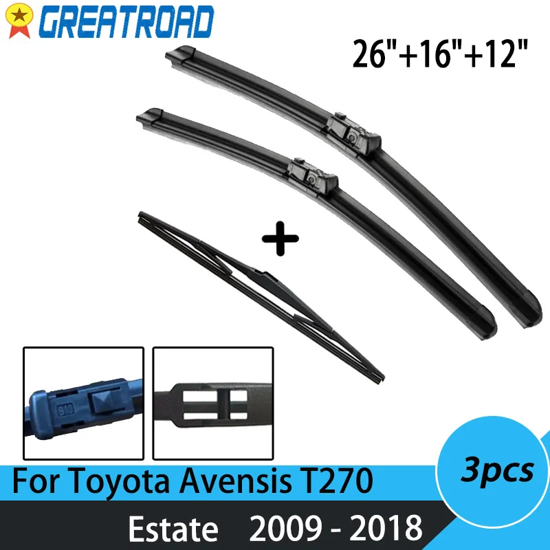 

Набор щёток стеклоочистителя для Toyota Avensis T270 Estate 2009 10 11 12-2018, 26 + 16 + 12 дюймов