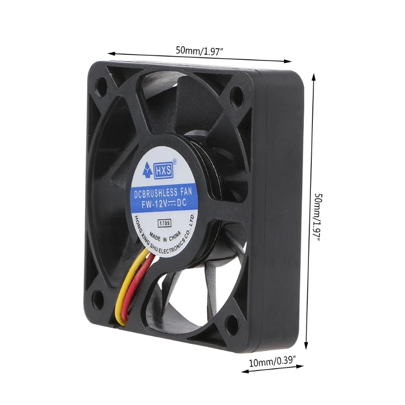 Cooling Fan Gaming Cooling Fan 3d Printer Fan 50mm 9-Blade Blower Cooling Fan for Dc 12V 3Pin Silent CPU USB Powered 5010