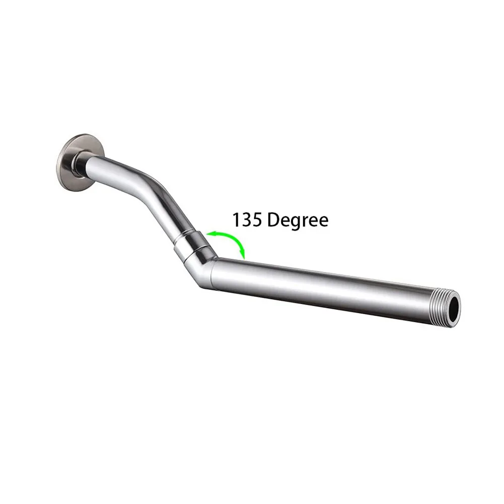 G1/2 Shower Elbow Adapter Shower Connector Hand Shower/Top Spray Elbow Chrome-Angle Female Thread And Male Thread Bathroom Parts 5