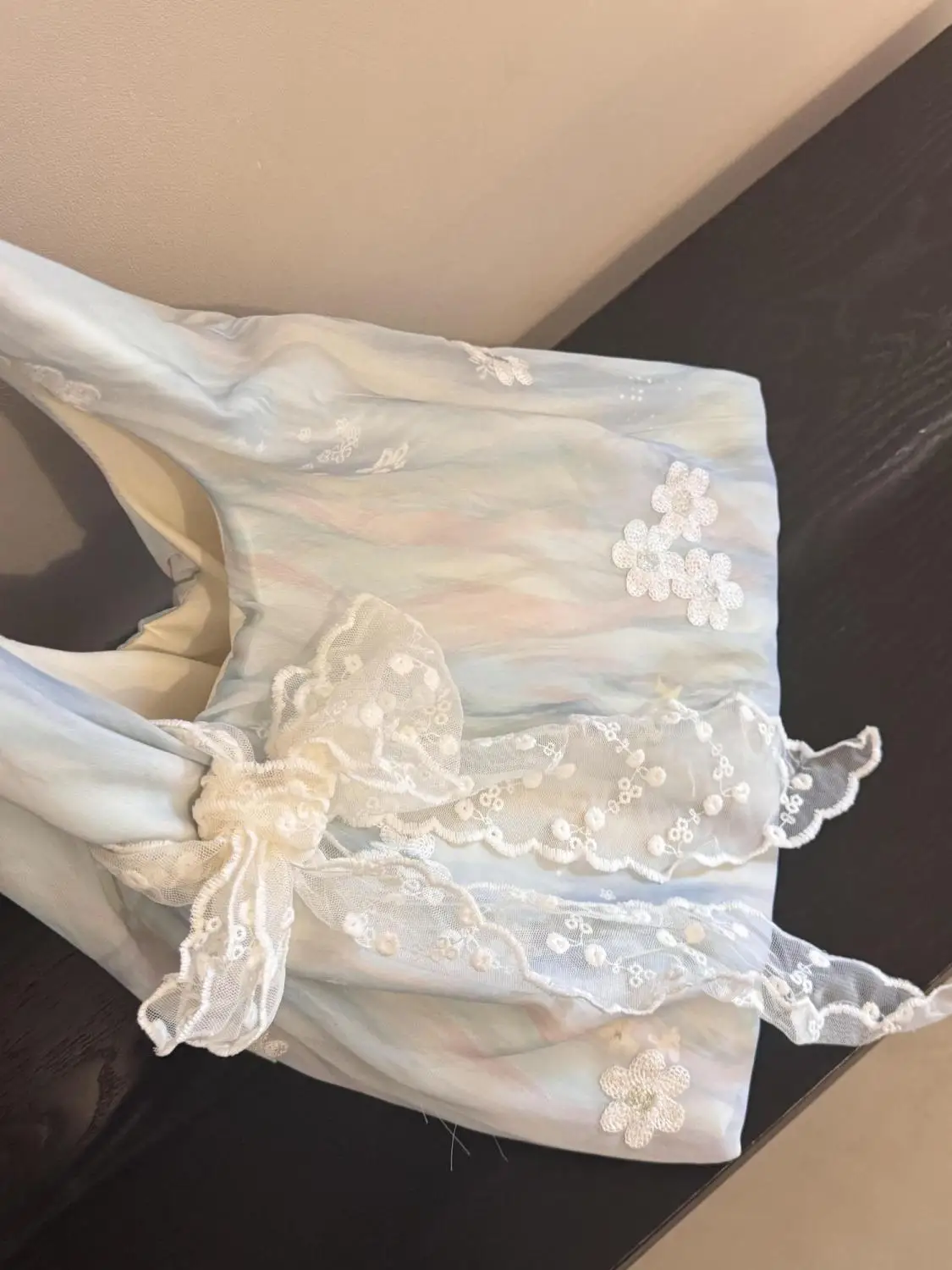 JIAERDI Fairycore Aesthetic Blue Handbag Women Floral Embroidery Lace Shoulder Bags Hot Girls Large Capacity Canvas Tote Bag New