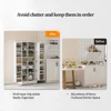 Pantry Cabinet,Tall White Kitchen Storage Cabinet with 2 Doors and Adjustable Shelves, 59" H Food Storage Freestanding Cupboard 5