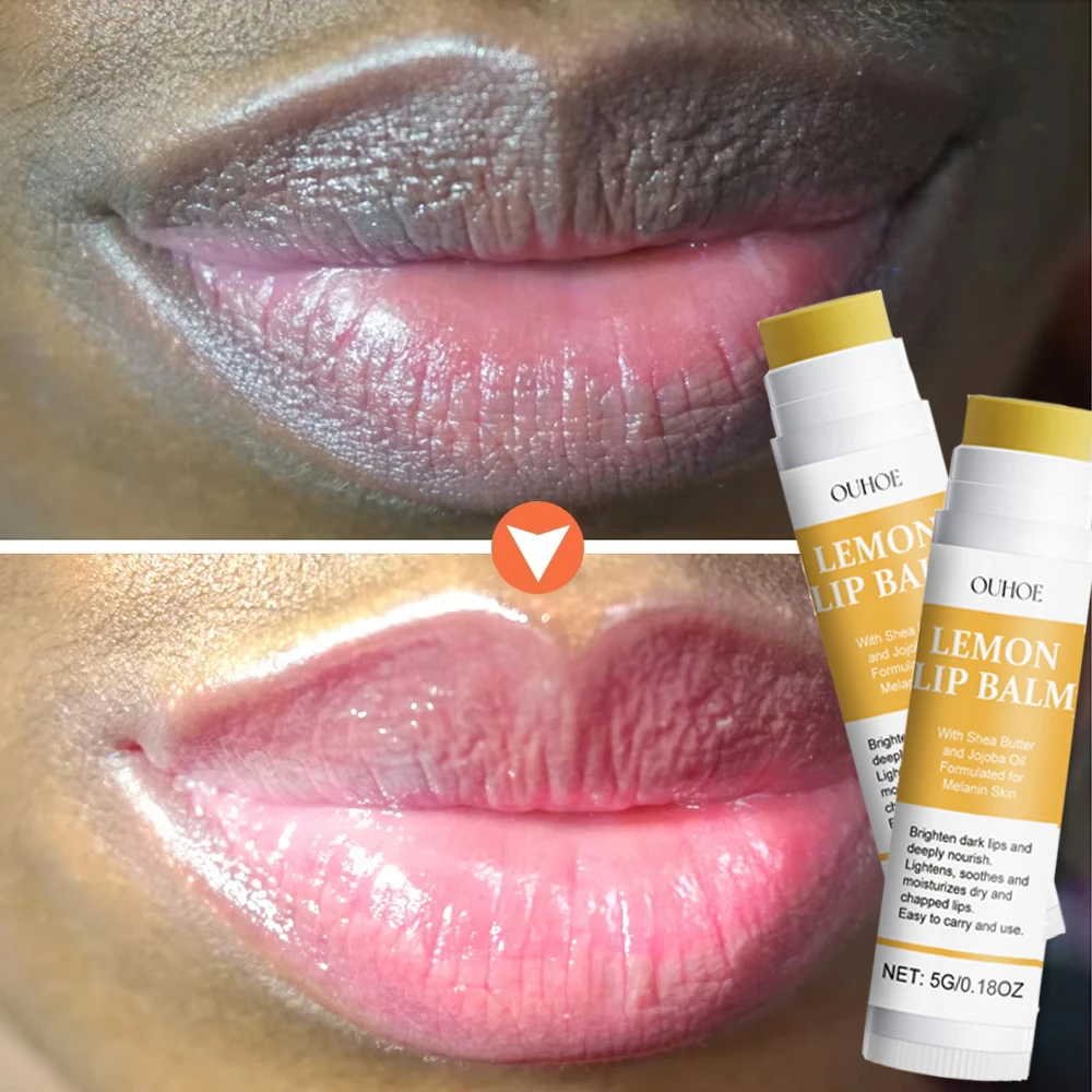 Vitamin C Remove Dark Lip Balm Lighten Melanin Lip Mask Exfoliating Fade Lines Dead Skin Moisturize Brighten Repair Care