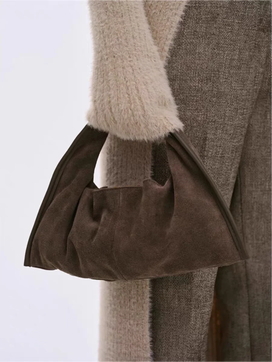 Ladies' Top-handle Bag High-end Feel Niche Design  Shoulder Crossbody Bag Vintage Commute Handbag For Autumn/winter Season