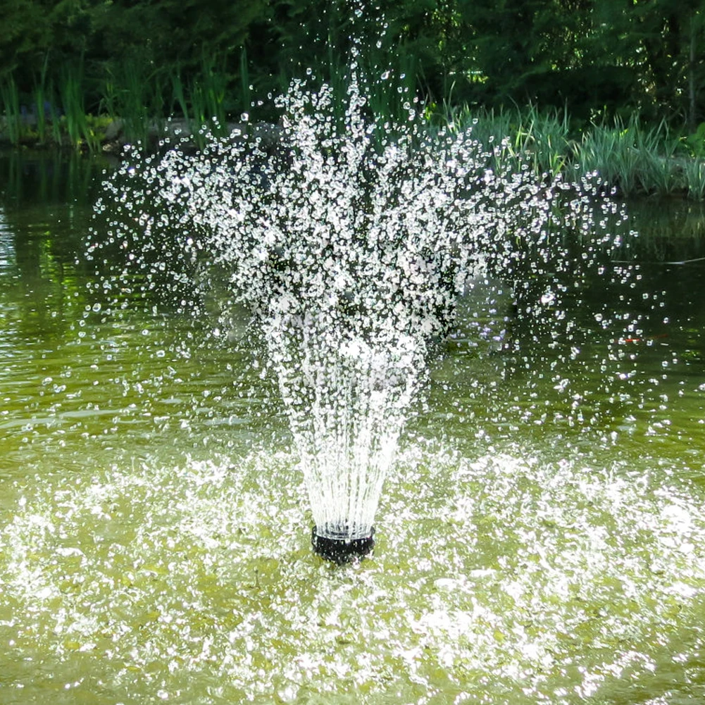 Solar Water Fountain Pump with Nozzles Solar Fountain Pond Pump Kit Water Kit for Garden Pool Pond Aquarium