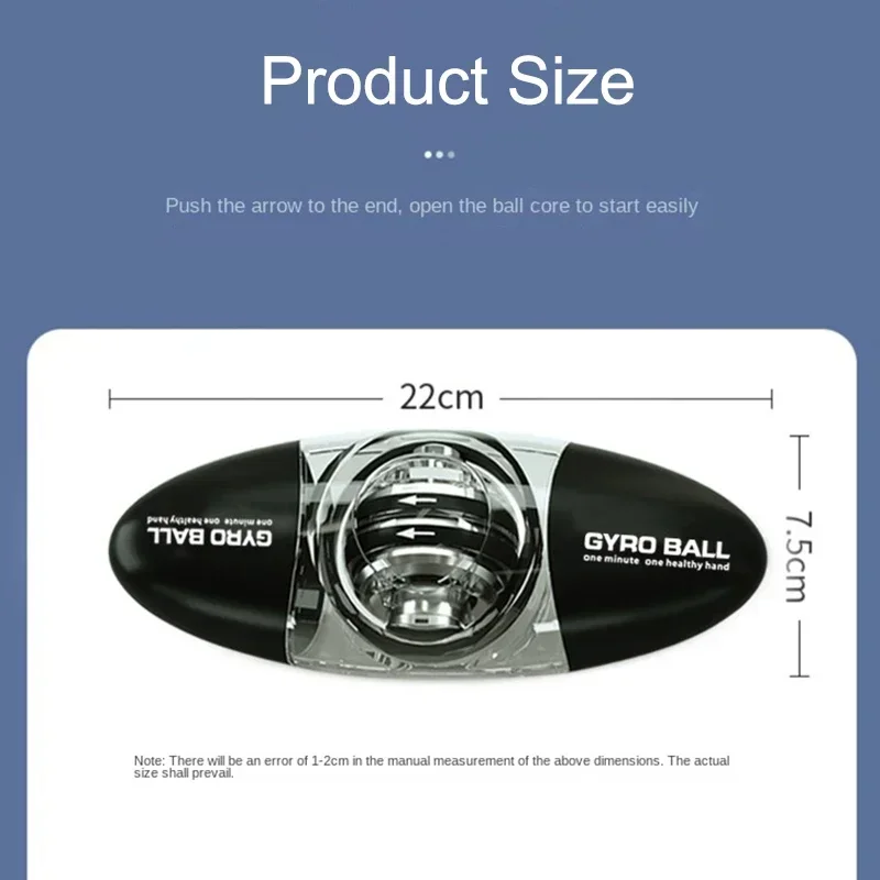 Gyro Ball Colorful LED Light Power Wrist Ball Hand Strengthener Autostart Gyroball Grip Muscle Relax Exerciser Workout Equipment