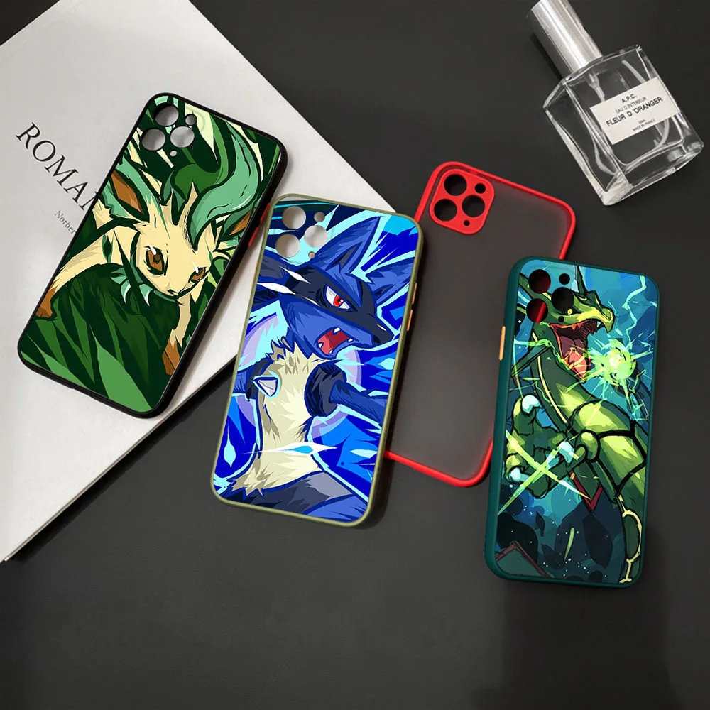 Новый трендовый мультяшный эльф, крутой защитный чехол для камеры покемона для iPhone 15 14 11 12 13 Pro XR XS Max 7 8 SE, полупрозрачный чехол