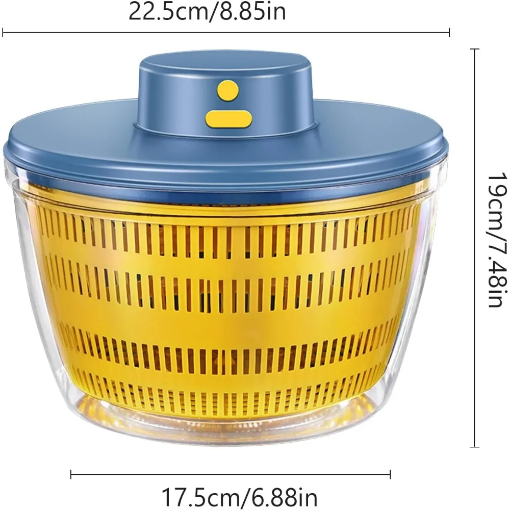 Vegetable dryer electric drain basket vegetable dehydrator electric quick cleaning dryer fruit and vegetable separation draining salad spinner