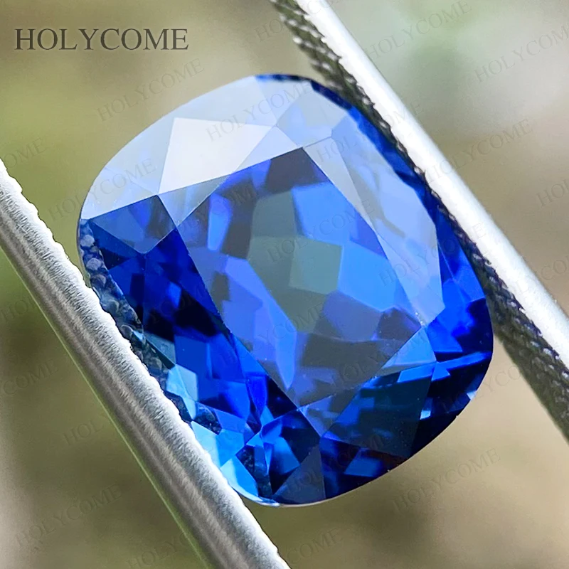 Im Labor gezüchteter Saphir, königsblaue Farbe, länglicher Kissenschliff mit AGL VVS, lose Steinperlen, DIY für Frauen, Halskette, Ohrringe, Schmuck