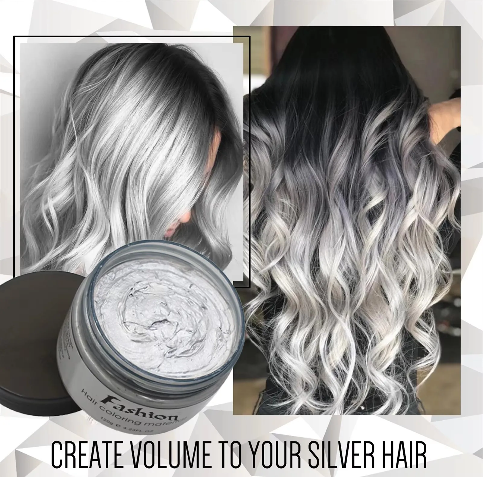 Hair Colour Wax Pretty Cowry Coloring Hair Mud Provides natural color with non-sticky finish for daily use parties and DIY styling