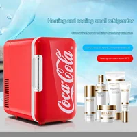 6L Mini Refrigerator Coca-Cola Multifunction Cosmetic Dormitory Warmer Cooler Fridge for Home Car Small Portable Fridge 12V/220V 3