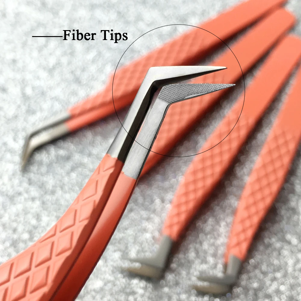 Eyelash Extension Tweezers High Quality Anti-Static Stainless Steel Tweezers Set Stainless Steel superhard Tweezers 2