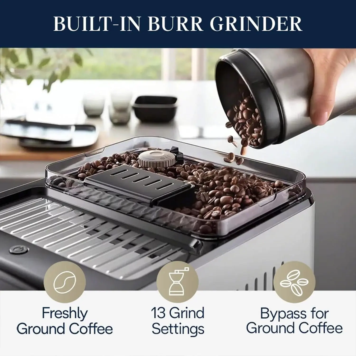 Machine with Cold Brew, Automatic Hot & Cold Milk Frother for 50+ One Touch Recipes, Built-in 4