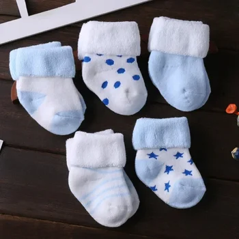 5-Pack Non-Skid Baby Socks 1