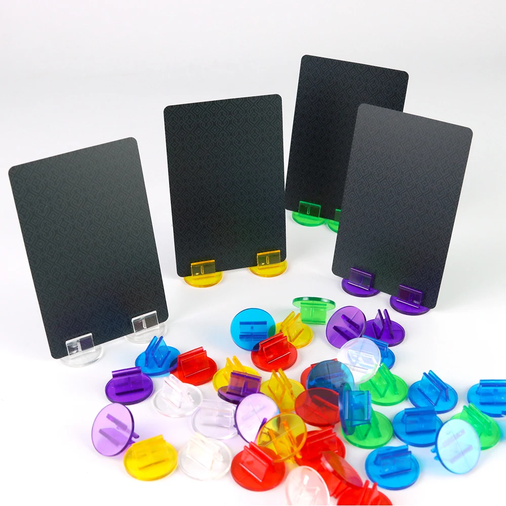 

Upgrade Your Board Game Experience with Translucent Card Stands: 50/20/10 Pcs