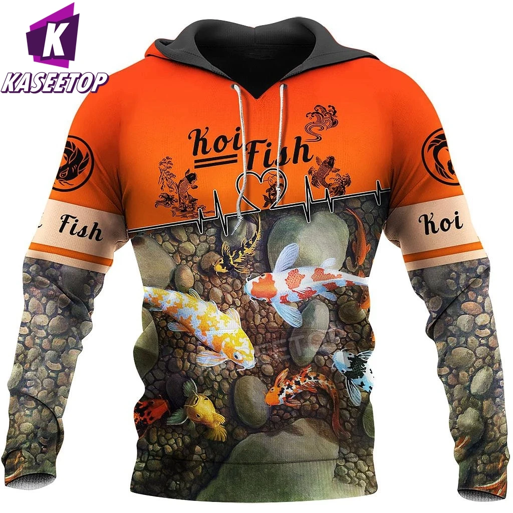 

Beautiful Koi Fish 3D Printed Zip Hoodie Fashion Mens Jackets Unisex Sweatshirt Hip Hop Streetwear Pullover Tracksuit Sportswear