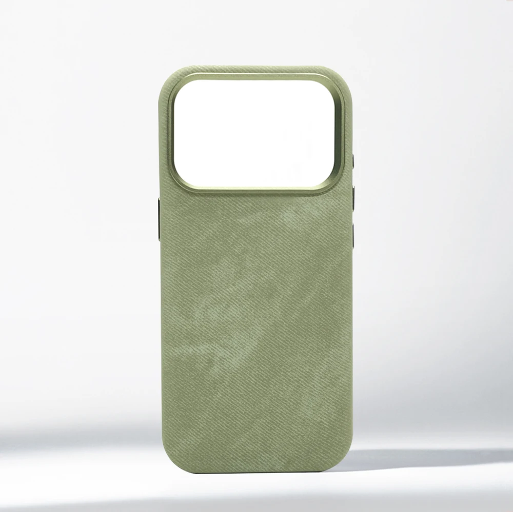 Luxury Shockproof Magnetic Fiber Leather Case with MagSafe Wireless Charging Compatibility