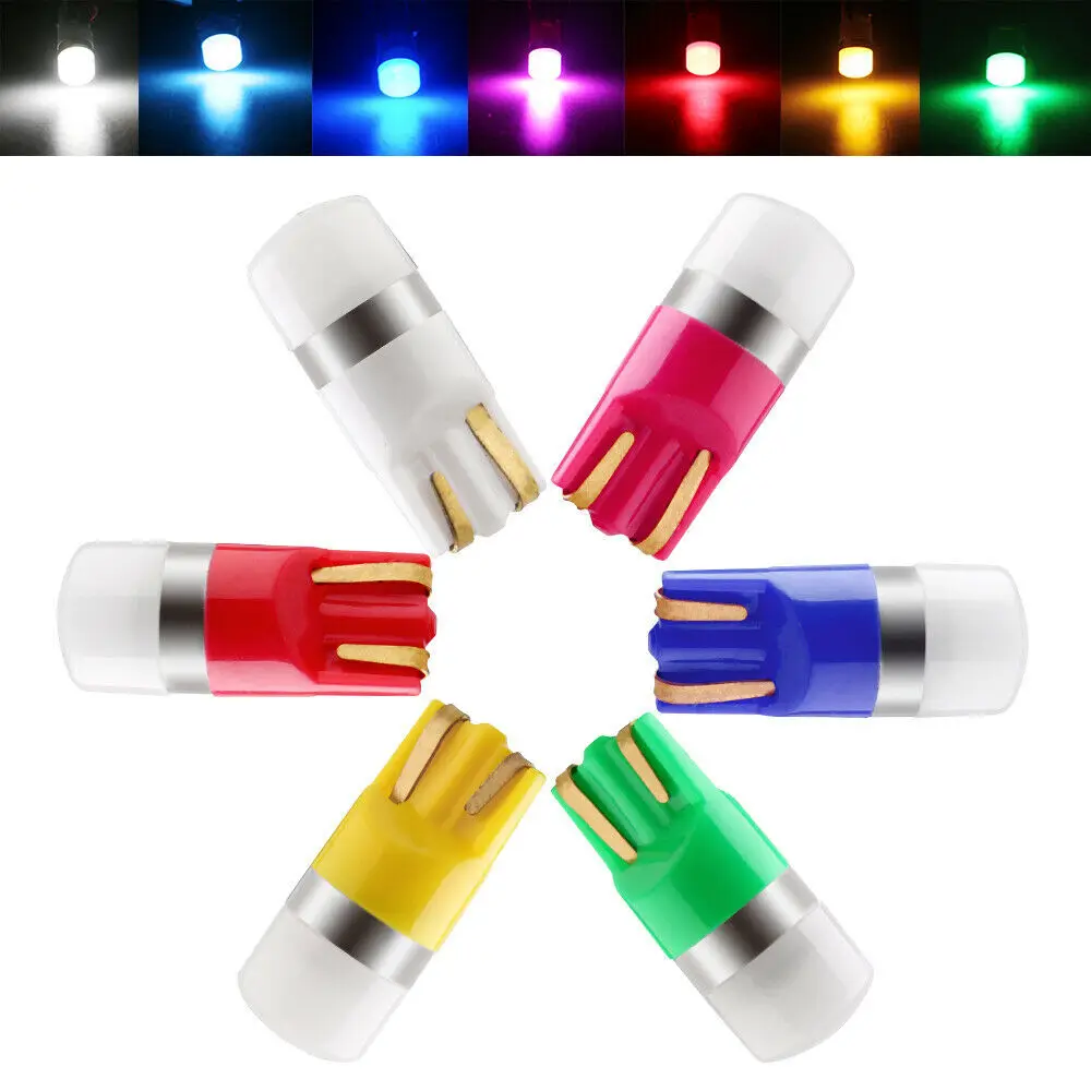 

4PCS T10 W5W Led 3030 1SMD Wedge Bulb Auto Dome Reading Car Light Sidemarker Sidelight Parking Lights 194 168 Lamp Bulbs White