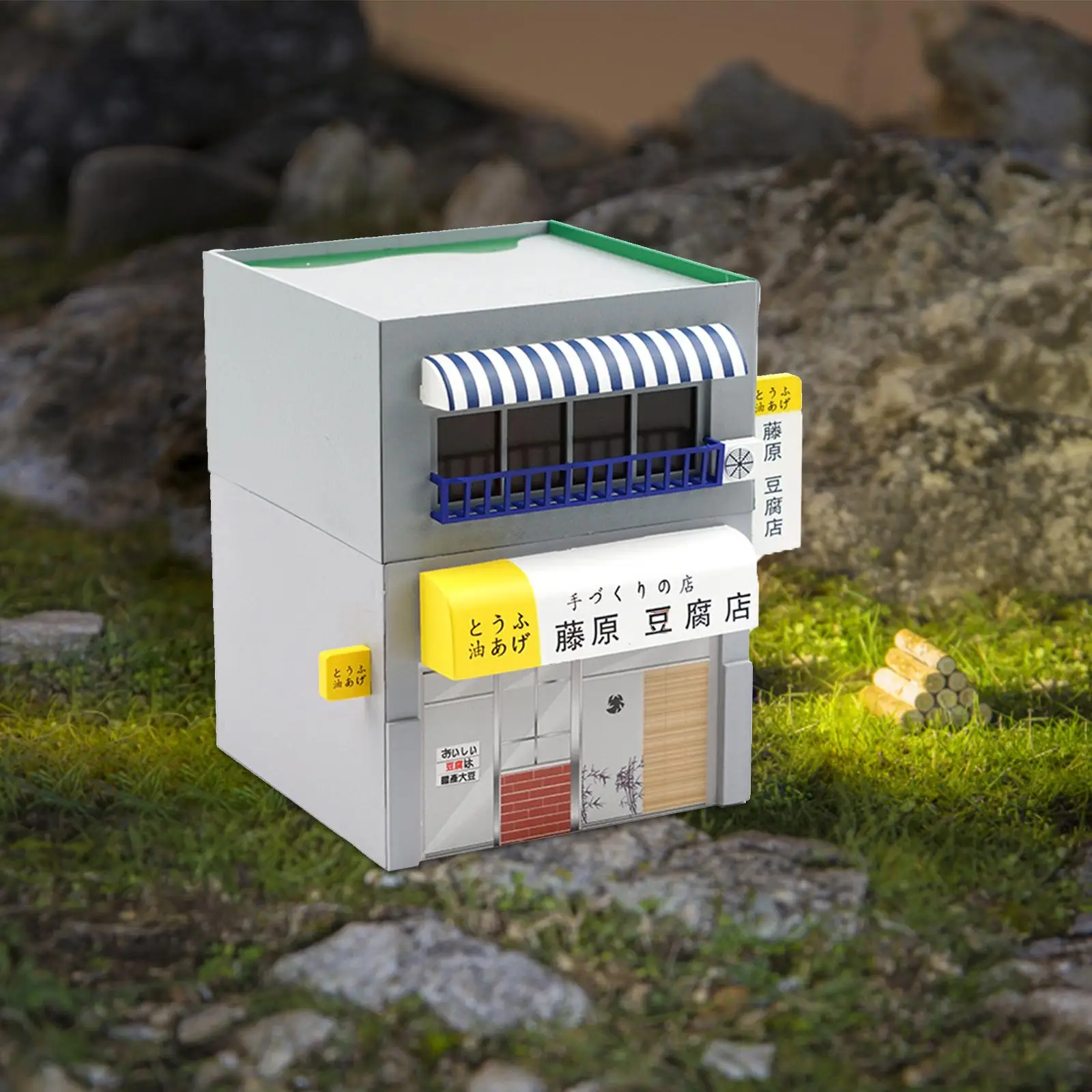 1:64 Scale Tofu Shop Diorama Model Collection Desktop S Scale Architectural Movie Props Scenery Store Townscape Scenery Ornament 4