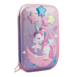 Kawaii Unicorn Dinosaur 3D Pencil Case - Large Capacity Waterproof Stationery Bag (Unicorn)
