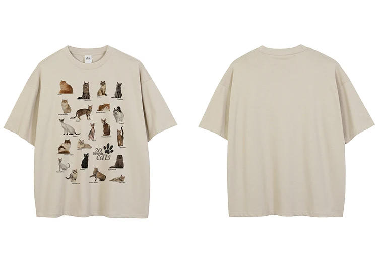 Cat Breeds Collage Graphic T-Shirt S5930af7cf78547698756df528c42113dC
