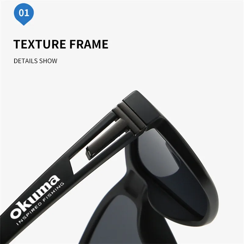 OKUMA polarized sunglasses UV400 for men and women outdoor hunting, fishing, driving bicycles, sunglasses optional box