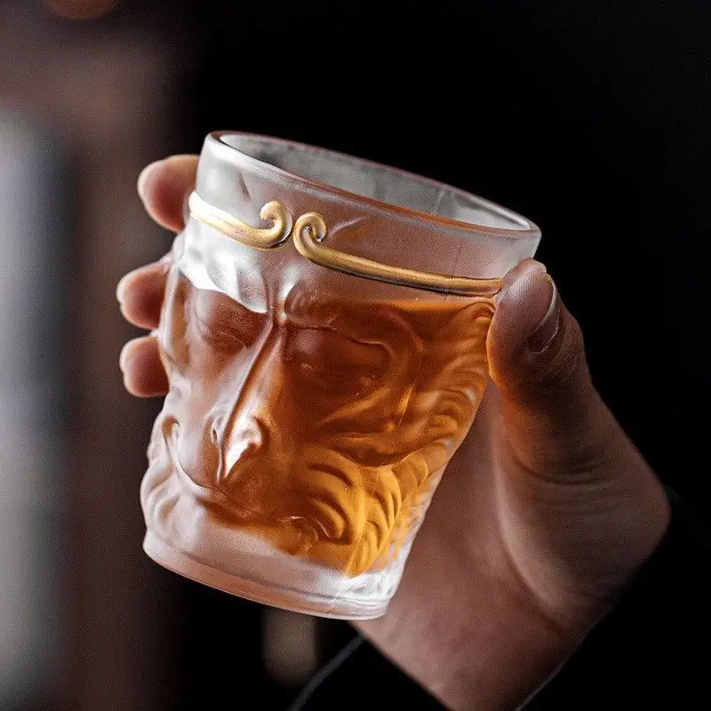 Game Black Myth Wukong Glass Cup Chinese Monkey King Goku Coffee Milk Mug Monkey King Creative Beer Whiskey Glasses Drinkware