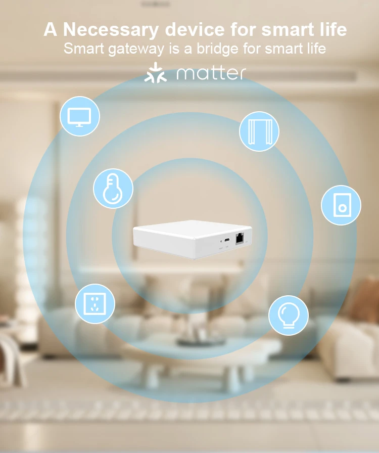 Tuya Zigbee Matter Thread Hub Zigbee Smart Home Bridge Matter Gateway Hub Siri v