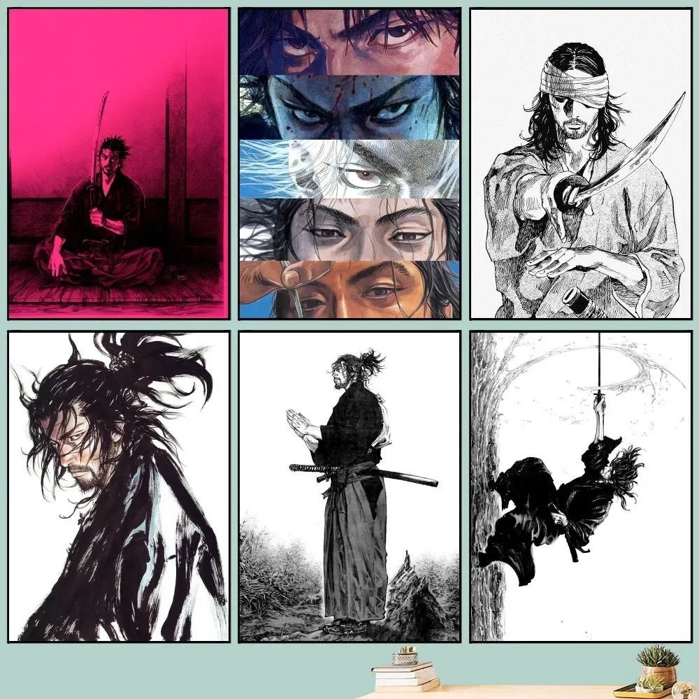 V-Vagabond M-Manga Poster Fai Da Te Vintage Movie Poster Wall Art Painting Study Stickers Small Szie Wall Painting