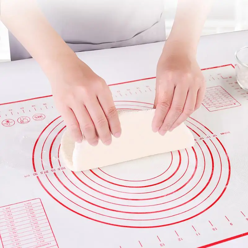 50/40cm Silicone Pad Baking Mat Sheet Kneading Dough Mat For Kitchen Rolling Dough Pizza Large Non-Stick Maker Gadgets silicone baking mat