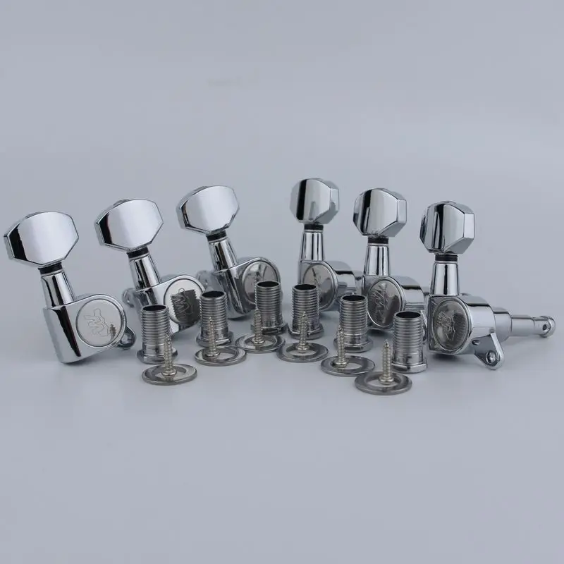

NEW Wilkinson WJN07 Electric Guitar Machine Heads Tuners Gear ratio 1:19 for ST or TL Chrome Silver Tuning Pegs