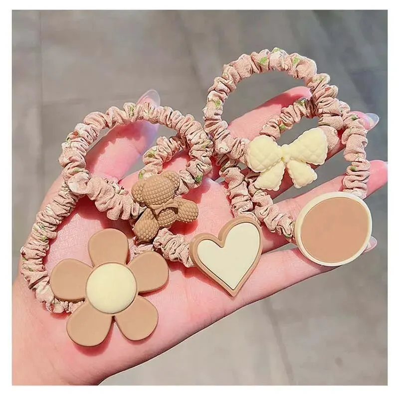 Hair Accessories 10 PCS Women's Hair Ring Set Hair Accessories High Elasticity Leather Band Simple Temperament High Ponytail Durability New Style