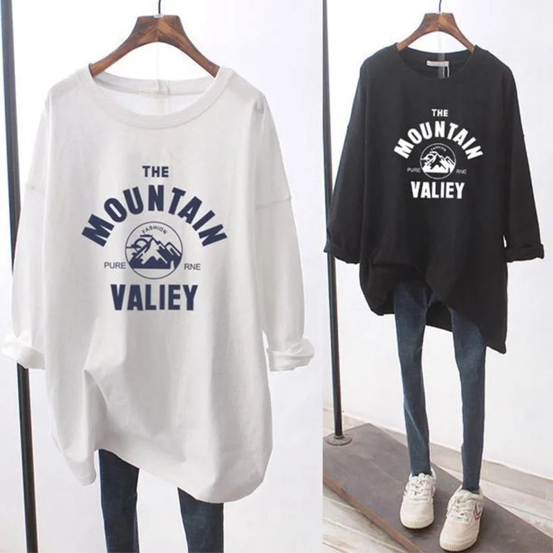 Summer New T-Shirt Female Short-Sleeved Maternity Wear New Love Cotton Mid-Length Loose Maternity T-Shirt Sweater Maternity Tops 2