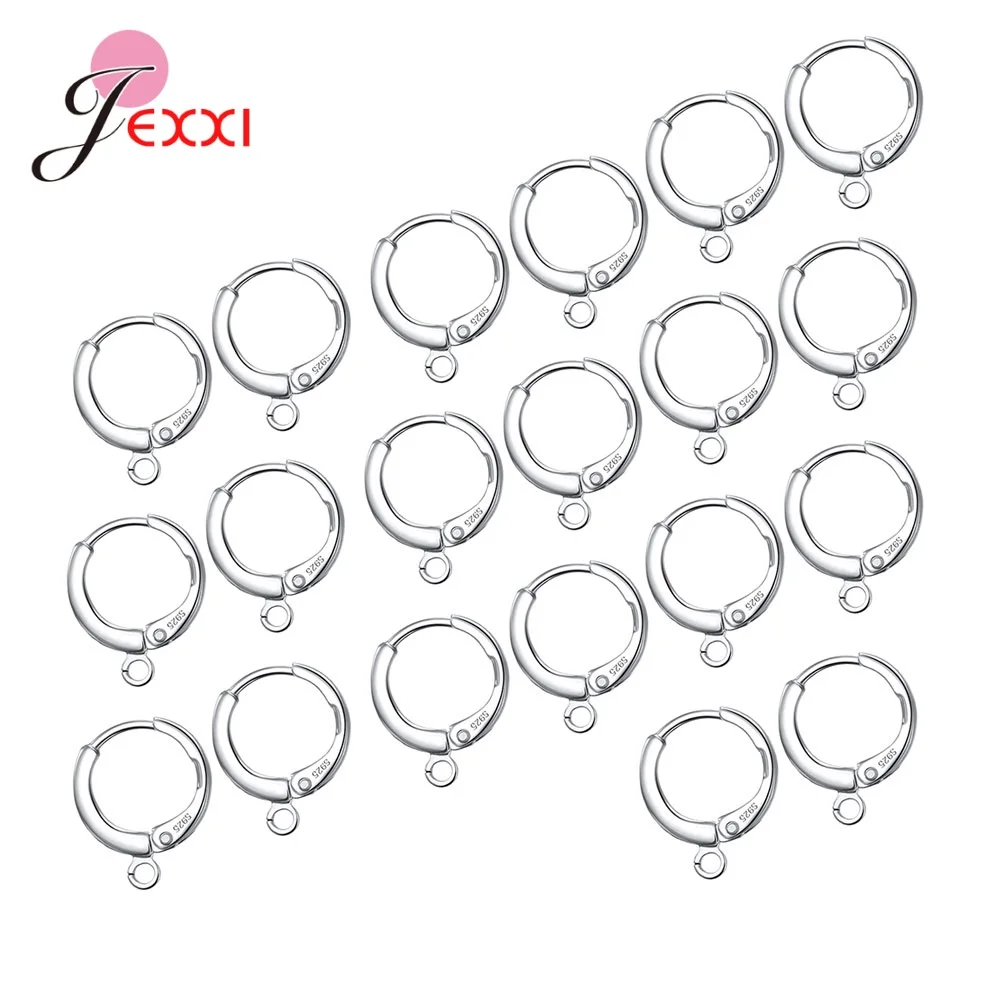 20PCS Fashion Earring Jewelry Components Earrings 925 Sterling Jewelry Fittings DIY Earring Jewelry Hoop Earring Findings