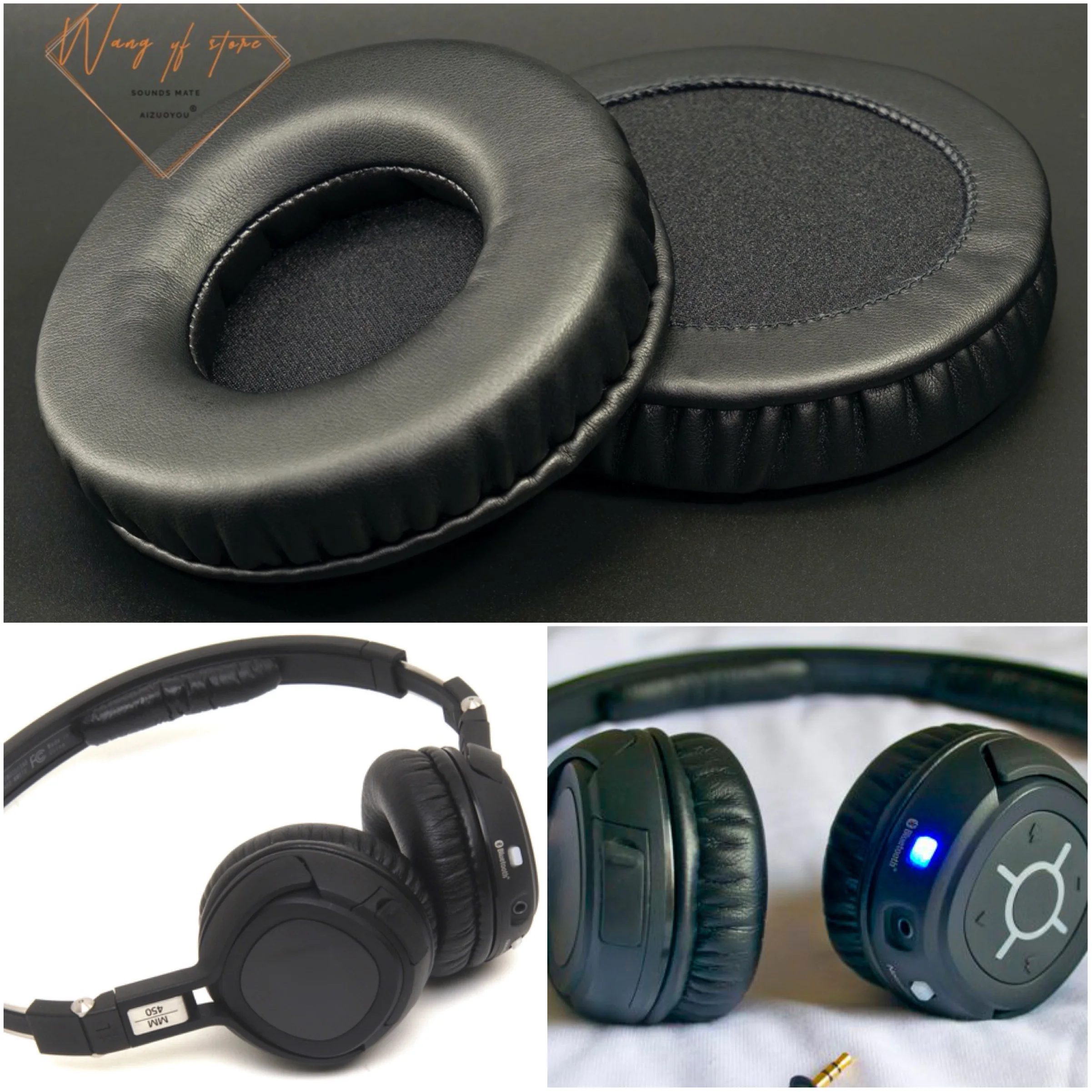 

Ear Pads Foam Cushion for Sennheiser MM400 MM400-X MM450 MM450-X PX90 Headphone Replacement Thick Earmuff