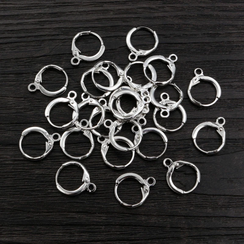 Ganci per orecchini 15 mm Dorato con oro fino satinato x2 - Perles & Co