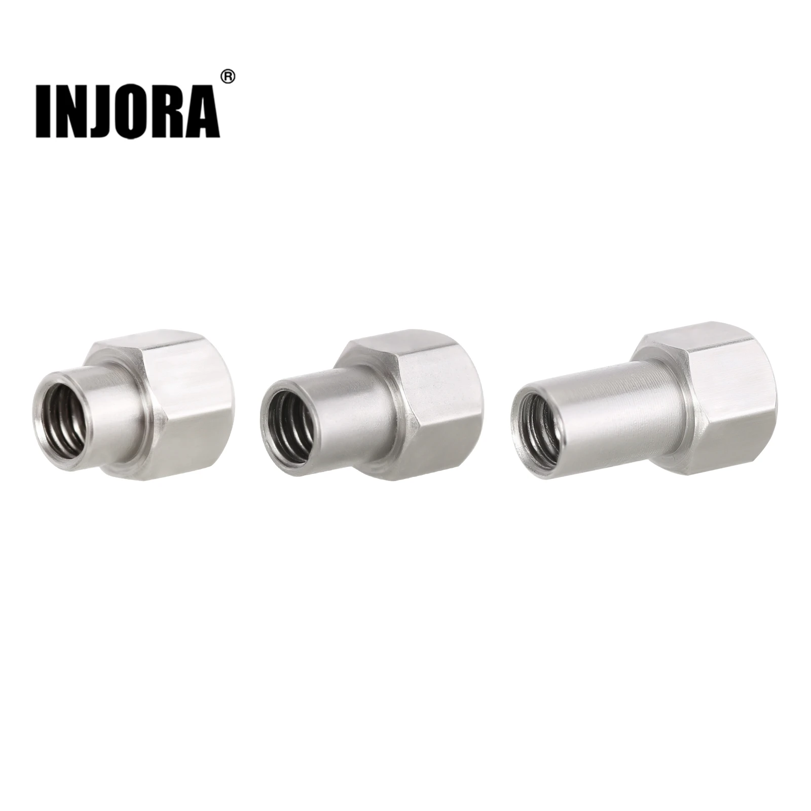 INJORA M2.5 롱 휠 너트 4 개 2/3/4.5mm, 1/18 RC 크롤러 TRX4M 용 업그레이드 부품 ...