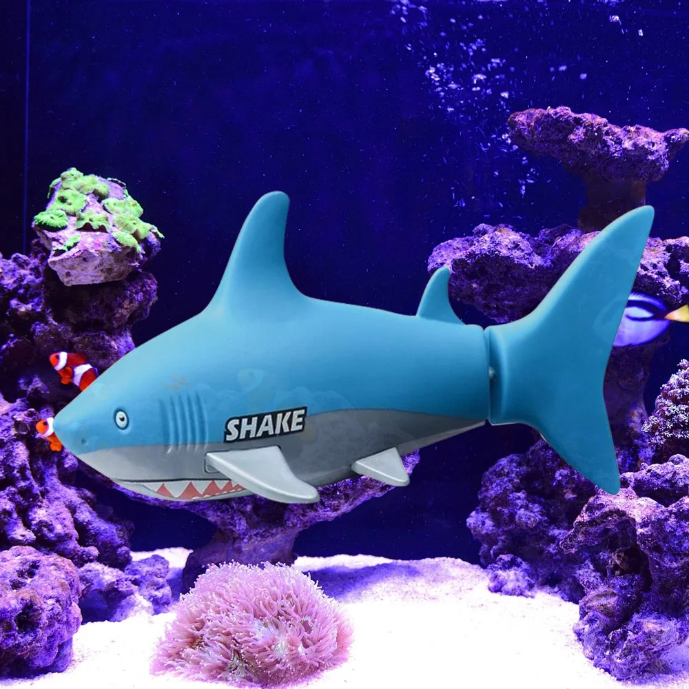 Funny Mini Remote Control Shark Toy Swim in Water Electric RC Fish Can Toy for Kid Children Toddlers Gifts 3