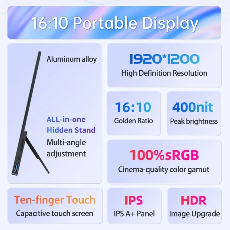 14/16 ġ 1200p ġ ũ ޴ , PC, ޴, Ʈ, XBOX, PS4, PS5 , sRGB USB-C ̹ ÷, 1920x1200P 16:10 100%